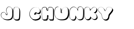 Schriftart JI Chunky Caps: Mehr Infos & Vorschau Generator TTF: JI Chunky Caps Schriftart