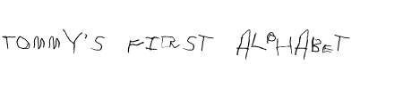 Schriftart Tommy's first alphabet: Mehr Infos & Zeichen Übersicht TTF: Tommy's first alphabet Schriftart