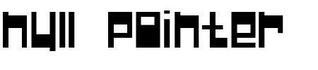 Schriftart Null Pointer: Mehr Infos & Vorschau Generator TTF: Null Pointer Schriftart