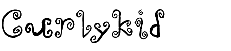 Schriftart Curlykid: Mehr Infos & Vorschau Generator TTF: Curlykid Schriftart
