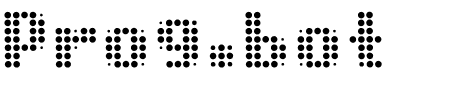 Font Prog.bot: Mehr Infos & Zeichen Übersicht TTF: Prog.bot Font