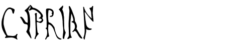 Schriftart Cyprian: Mehr Infos & Vorschau Generator TTF: Cyprian Schriftart