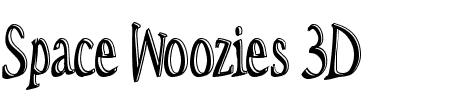 TTF: Space Woozies 3D Schriftart