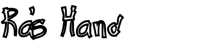 Schriftart Ra's Hand Hollow: Mehr Infos & Vorschau Generator TTF: Ra's Hand Hollow Schriftart
