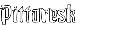 Schriftart Pittoresk Hollow: Mehr Infos & Vorschau Generator TTF: Pittoresk Hollow Schriftart