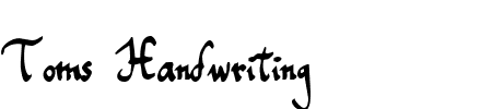 TTF: Toms Handwriting Schriftart