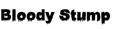 TTF: Bloody Stump Font