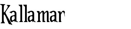 Schriftart Kallamar: Mehr Infos & Vorschau Generator TTF: Kallamar Schriftart