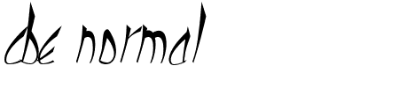 CBE Normal Italic Schriftart