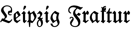 Leipzig Fraktur Bold Schriftart