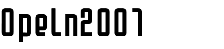 Opeln2001 Szeroki Schriftart