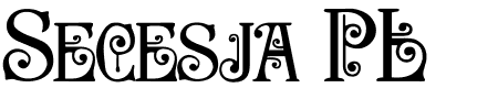 Schriftart Secesja PL: Mehr Infos & Zeichen Übersicht TTF: Secesja PL Schriftart