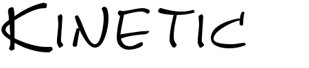 TTF: Kinetic Schriftart