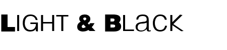 TTF: Light & Black Schriftart