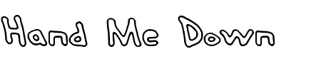 Hand Me Down O BRK Schriftart