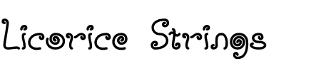 Schriftart Licorice Strings: Mehr Infos & Vorschau Generator TTF: Licorice Strings Schriftart