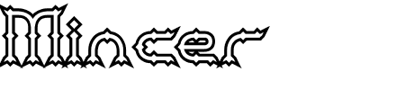 TTF: Mincer BRK Schriftart