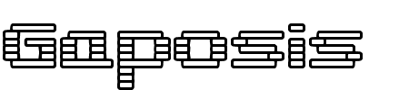 TTF: Gaposis Outline BRK Schrift