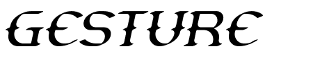 Gesture Thin Slant BRK Schriftart