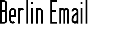 Schriftart Berlin Email: Mehr Infos & Vorschau Generator TTF: Berlin Email Schriftart