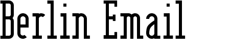 Font Berlin Email Serif: Mehr Infos & Zeichen Übersicht TTF: Berlin Email Serif Font
