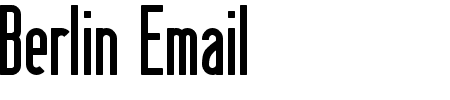 Berlin Email Bold Schriftart