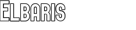 Schriftart Elbaris Outline: Mehr Infos & Vorschau Generator TTF: Elbaris Outline Schriftart
