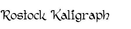 Schriftart Rostock Kaligraph: Mehr Infos & Vorschau Generator TTF: Rostock Kaligraph Schriftart