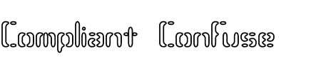 TTF: Compliant Confuse Outlined BRK Schriftart