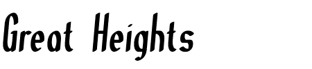 TTF: Great Heights BRK Schriftart