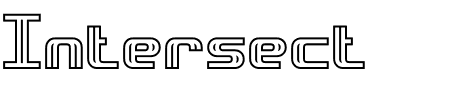 Schriftart Intersect Outlined BRK: Mehr Infos & Vorschau Generator TTF: Intersect Outlined BRK Schriftart