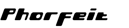 Phorfeit Slant BRK Schriftart