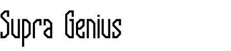 Supra Genius Lines BRK Schriftart