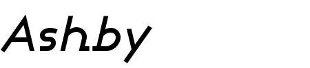 Ashby Medium Italic Schriftart