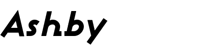 Ashby Extra Bold Italic Schriftart