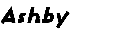 Ashby Black Italic Schriftart