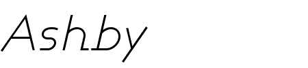 Ashby Light Italic Schriftart