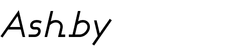 Ashby Book Italic Schriftart