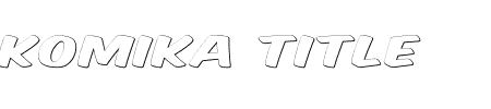 Komika Title - Ghost Schriftart