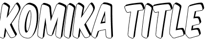 Schriftart Komika Title - Shadow: Mehr Infos & Vorschau Generator TTF: Komika Title - Shadow Schriftart