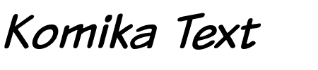 Komika Text Italic Schriftart