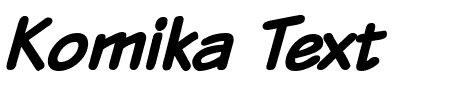 Komika Text Bold Italic Schriftart