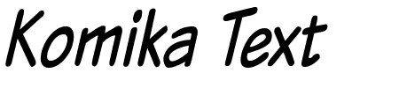 Komika Text Tight Italic Schriftart