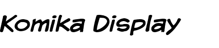 Schriftart Komika Display: Mehr Infos & Vorschau Generator TTF: Komika Display Schriftart