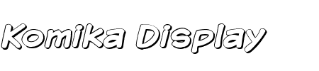 Schriftart Komika Display Shadow: Mehr Infos & Vorschau Generator TTF: Komika Display Shadow Schriftart