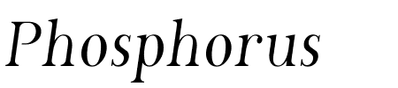 Phosphorus Cloride Schriftart