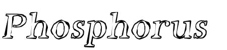 Phosphorus Oxide Schriftart