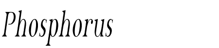 Phosphorus Trichloride Schriftart