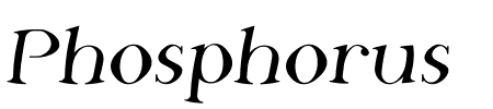 Phosphorus Fluoride Schriftart