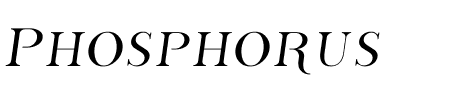 Phosphorus Sulphide Schriftart